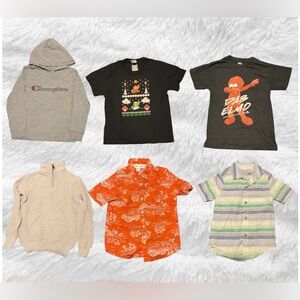Lot of 6 Boys shirts, size Small, various brands/styles/colors